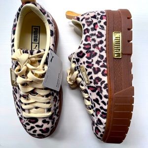 NWT PUMA Mayze platform sneaker leopard print 7 shoes